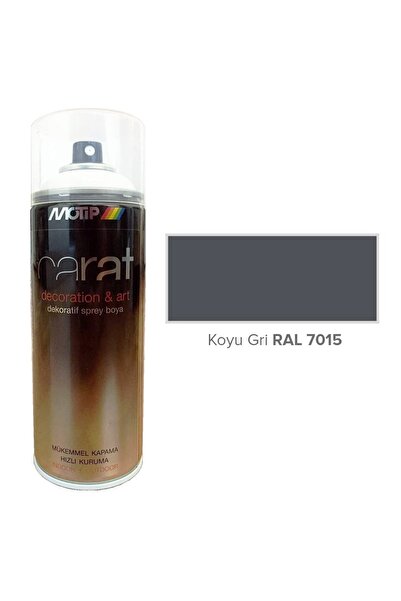 Motip Carat Parlak Koyu Gri Sprey Boya 400 Ml - Ral7015