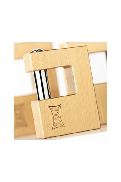 KALE Horizontal Brass Padlock Yellow 70 Mm