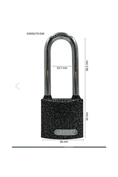 KALE Asma Kilit Döküm 40 Mm Uzun Kanca