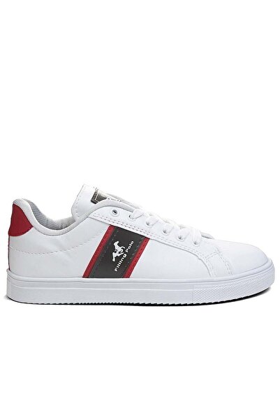 BOUIS Чоловічі біло-червоні щоденні шнуровані кросівки зі штучної шкіри, з м'якою підошвою, зручні спортивні кросівки