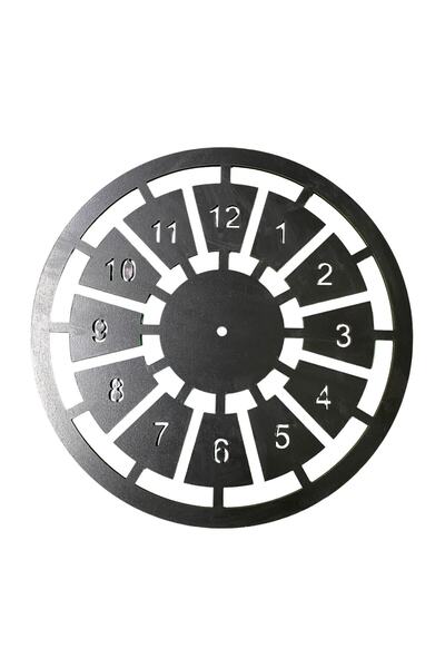 aladepo بكرة ساعة مكرامية خشبية باللون الأسود 40 سم