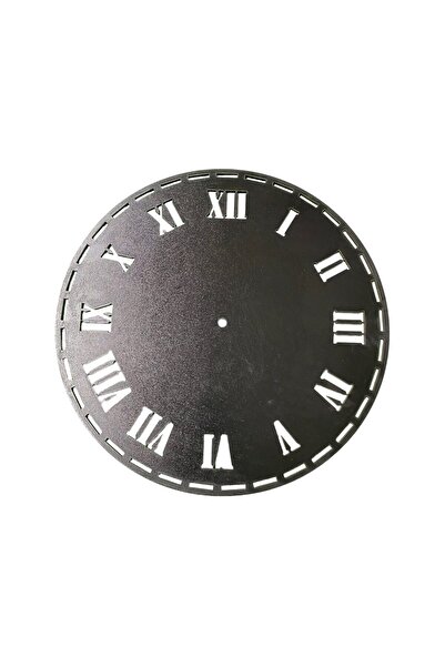 aladepo بكرة ساعة مكرامية خشبية بأرقام رومانية سوداء 30 سم