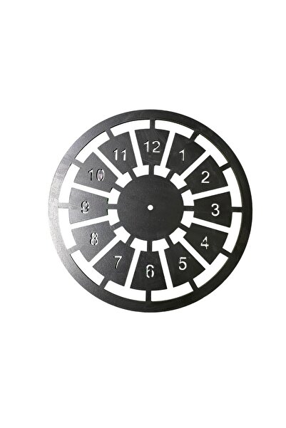 aladepo بكرة ساعة مكرامية خشبية باللون الأسود 30 سم