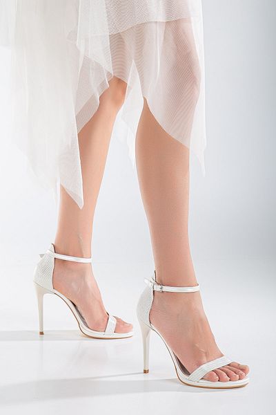 LİLLA women's high thin heeled evening dress wedding shoes