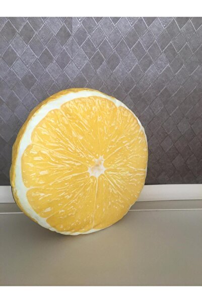 CMYK HOME Meyve Desenli 3D Baskılı Limon Minder & Kırlent