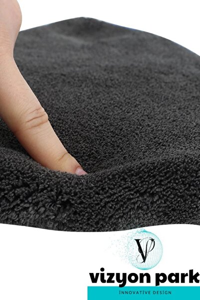 Vizyon Park 2 Adet Mikrofiber Kalın Süper Emici Çift Yüzlü Araç Kurulama Havlusu Ve Cila Bezi 50 X 70 Cm- Gri