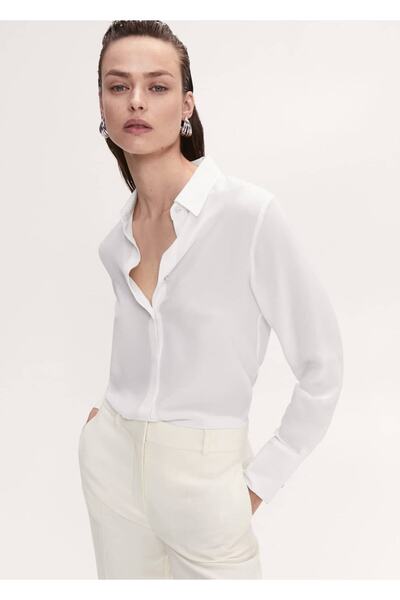 MANGO Woman Πουκάμισο 100% μεταξωτό