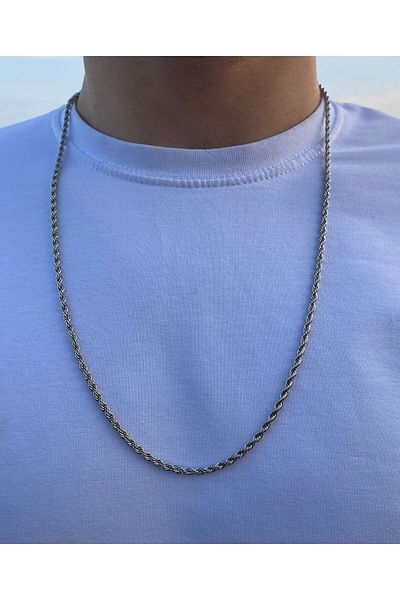 The Collection Unisex Tarnish Stainless Guaranteed Steel Stud Necklace Bracelet Set