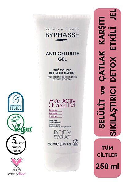 BYPHASSE Selülit Ve Çatlak Karşıtı Sıkılaştırıcı Detox Etkili Vücut Jeli 250ml