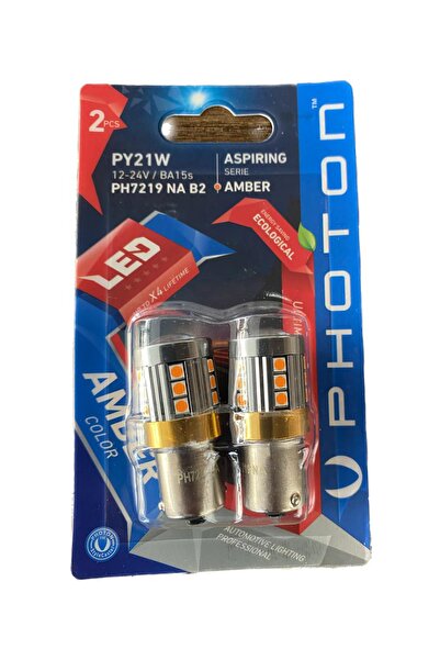 Photon PY21W 12-24V Uyumlu AMBER LED ASPIRING SERIE 2 Lİ BLISTER