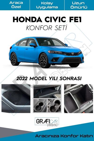 GRAFİCAR Honda Civic Fe1 Comfort Set - Interior Trim Fabric Velvet Covering -...