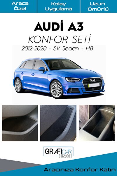 GRAFİCAR Audi A3 Konfor Seti-iç Trim Kumaş Kadife Kaplama-ses Izolasyon Amaçl...
