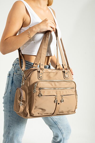 YOGII Geantă model Ohio Geantă de umăr cu mai multe compartimente din piele s...