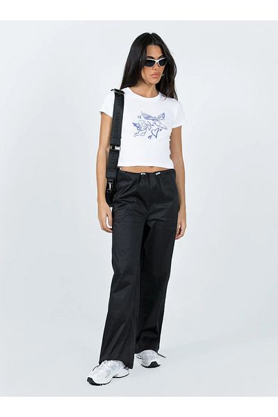 Jose Clothing ΓΥΝΑΙΚΕΙΑ ΛΕΥΚΗ ΕΚΠΤΩΜΕΝΗ ΚΟΝΤΟΜΑΝΙΚΗ ΣΤΟ ΣΩΜΑ OTURAN CROP TOP BABY TEE BLUZ