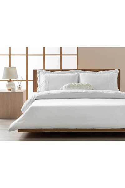 English Home Kiara Brodeli Pamuk Saten Çift Kişilik Nevresim Takımı 200x220 C...