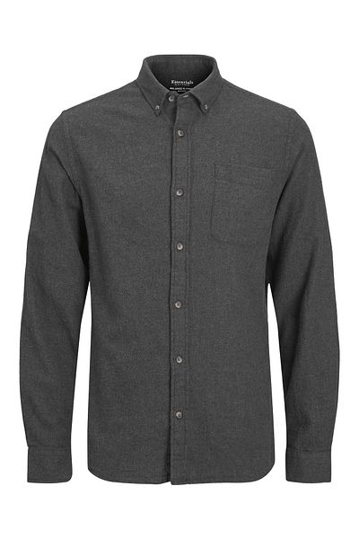 Jack & Jones Classic Melange Slimfit Langarmhemd - with Button, Kragen and Brusttasche