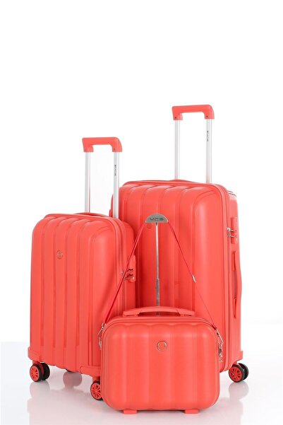 MÇS Mçs Polipropilen 3'lü Valiz Seti Orta & Kabin & Makyaj V305