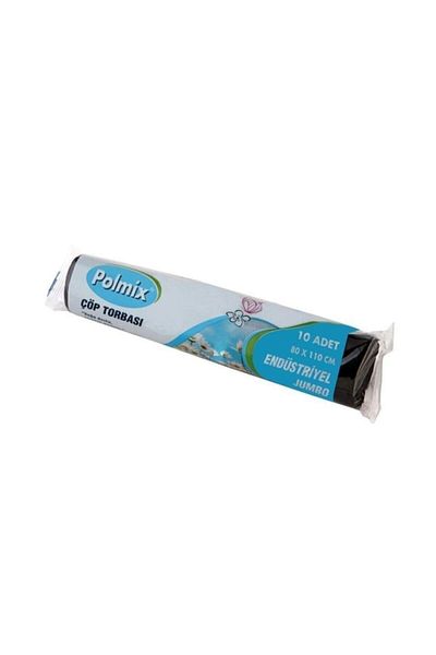 Polmix End Jumbo Size Garbage Bag 80x110 Cm 200 Pieces 8 Kg Blue