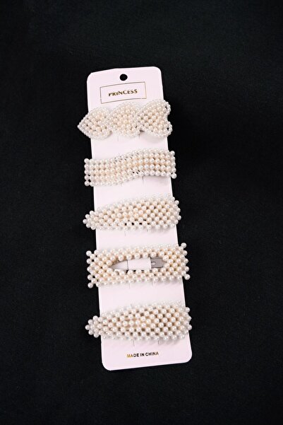 ÇELİKONLİNE Жіночий набір шпильок для волосся з перламутровою моделлю з 5 час...