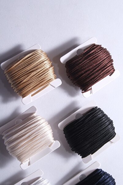 Eskişehir hobi sanat 1 Mm 10 Metre 6 Renk Paraşüt Ipi (TOPLAM 60 METRE) Makrome Bileklik Kolye Takı Tasarım Ipi