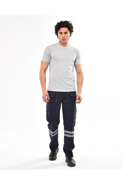 Çamdalı İş Elbiseleri Crew Neck Gray Short Sleeve Single Jersey Business T-Shirt - O Neck T-Shirt Crew Neck T-Shirt with Pocket