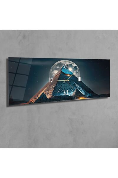 marpanya Dolunay Da Mısır Piramitleri Modern Yatay Ortadan Saatli Sanat Ve Do...