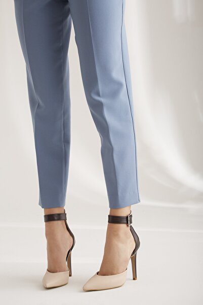 AYAKKABI PRENSİ 153 Nude Brown 10 Cm Stiletto Damă, Pantofi cu Toc Platformă