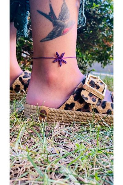 elamindunyasi Starfish Macrame Knitted Anklet