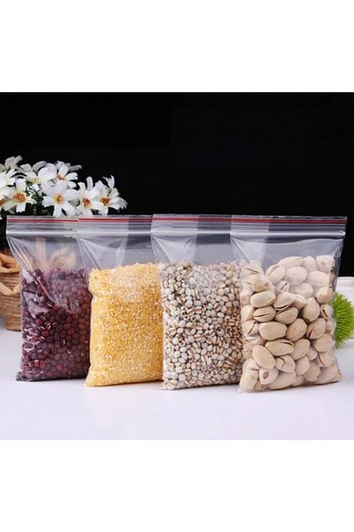 RevuBaby Ziplock Bag Transparent Bag 9x7 Cm 400 Pieces Henna Cookie Nuts Nylon