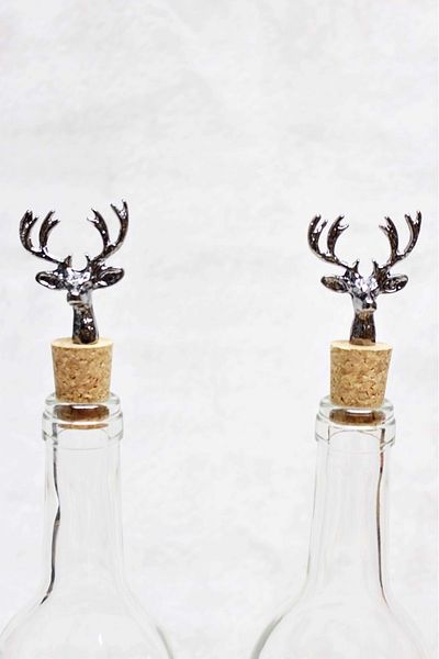 Jenisa Black Deer Transparent Glass Bottle with Cork Stopper 750 ml Black and White Label Olive Oil Liquid Bottle Oil Bottle