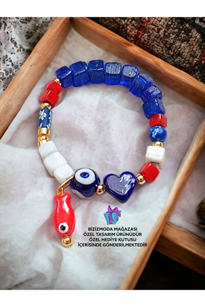 bizizmoda زجاج الطابق السفلي الخرز سحر مورانو عين الشر الخرز سوار عين الشر مط...