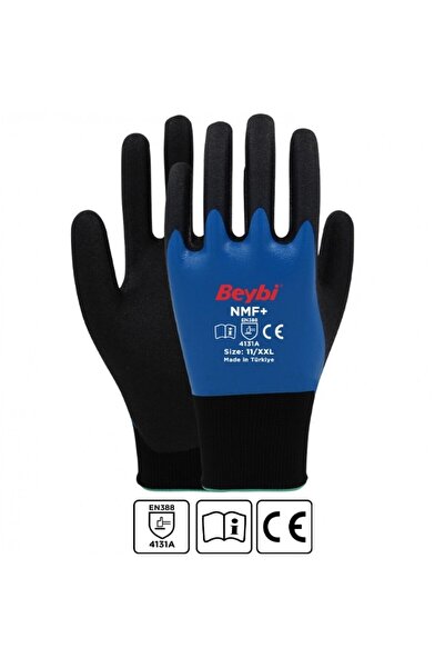 Beybi NMF+ Tam Kaplı Mikro Köpük Nitril Kaplı Polyester Örgü Eldiven