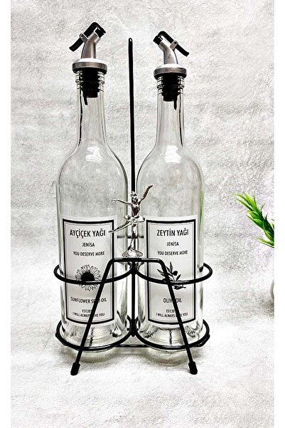 Jenisa إكسسوار راقصة الباليه باللون الفضي مع حامل وزجاجة زيت شفافة