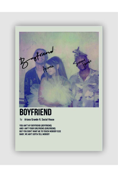 fırsatlar diyarı Ariana Grande ft. Social House - Boyfriend Duvar Posteri - D...