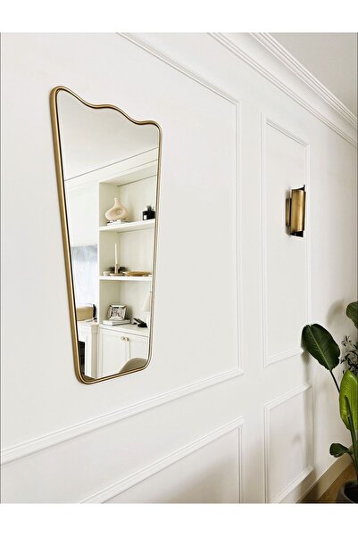 MKS Design Asimetrik Ayna / Dekor Aynası / Konsol Aynası / Düzensiz Ayna / İtalyan Tarzı Duvar Aynası