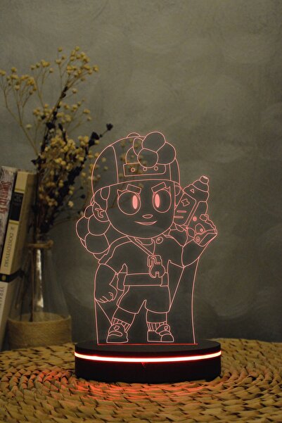 Yubi Design Usagi Tsukino Ay Savaşçısı - 3 Boyutlu 16 Renk Dekoratif Gece Lam...