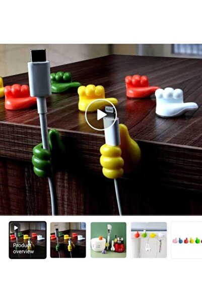 Aleda Karışık Renk Kendinden Yapışkanlı Parmak Kablo Tutucu Düzenleyici