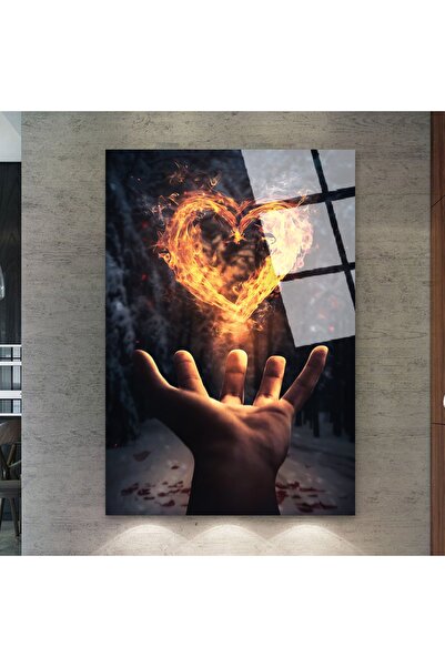 Zevahir Mobilya Dekorasyon Unbreakable Glass Love Fire Table