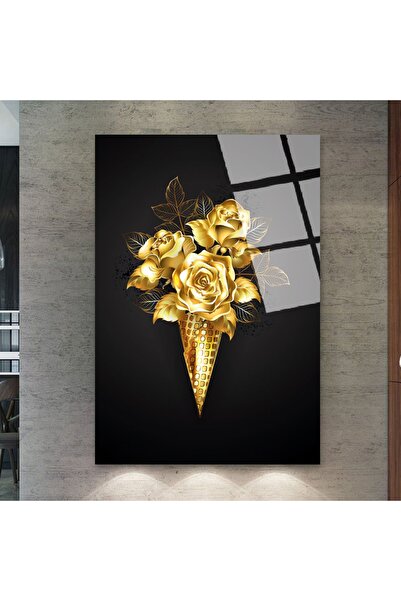 Zevahir Mobilya Dekorasyon Tablou cu flori din sticlă infransabilă