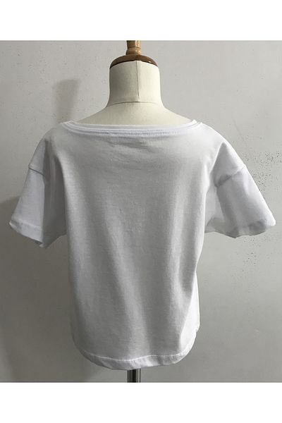 Çikoby Chikoby Girl's Basic T-Shirt with Waist Lace