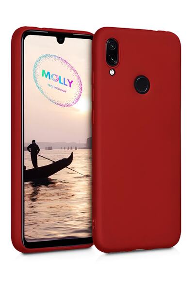Molly Technology غطاء سيليكون باللون العنابي المطفأ لـ Xiaomi Redmi Note 7 Pro
