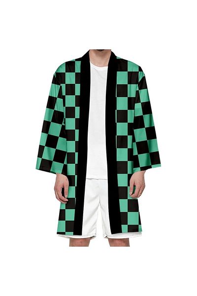 Köstebek Anime Demon Slayer: Kimetsu No Yaiba Tanjiro Unisex Kimono
