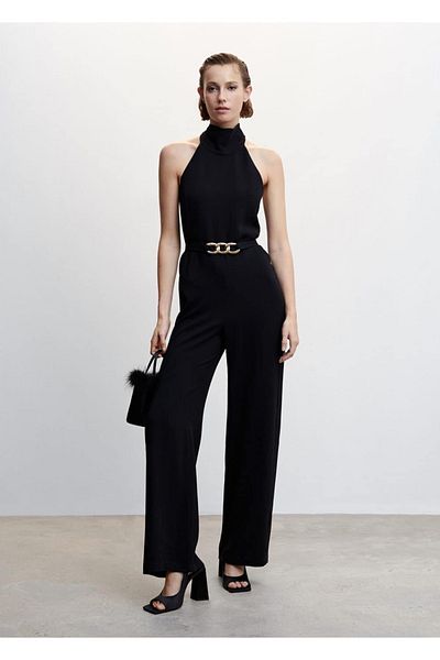 MANGO Woman Neck Strap Jumpsuit