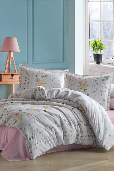 Nordqueen Ranforce 100% Cotton Double Duvet Cover Set
