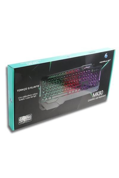 NewFace Konfulon MK80 RGB Işıklı Türkçe Q Kablolu Mekanik Klavye