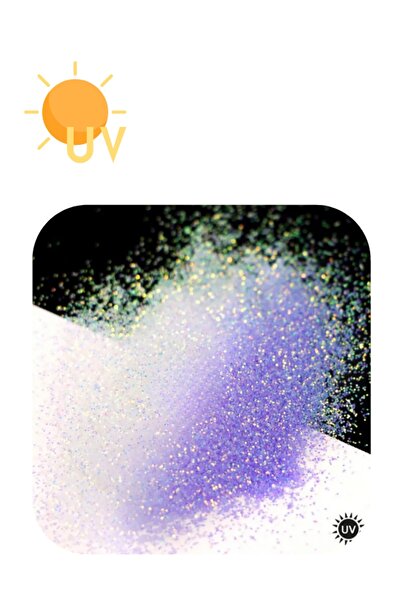 Sirius Hobi Epoksi Reçine Uv White To Violet Tırnak Makyaj Chunky Glitter 8 gr Hologramlı Sim 2x4gr Kutulu