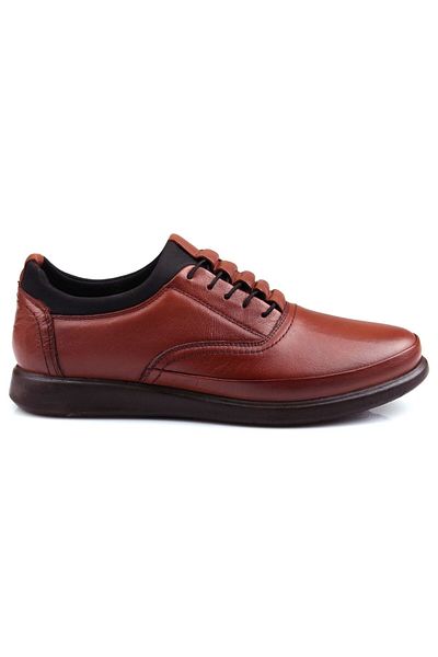 DETECTOR Men's Brown Orthopedic Inner Outer Complete Leather Ultra Comfortable Casual Shoes