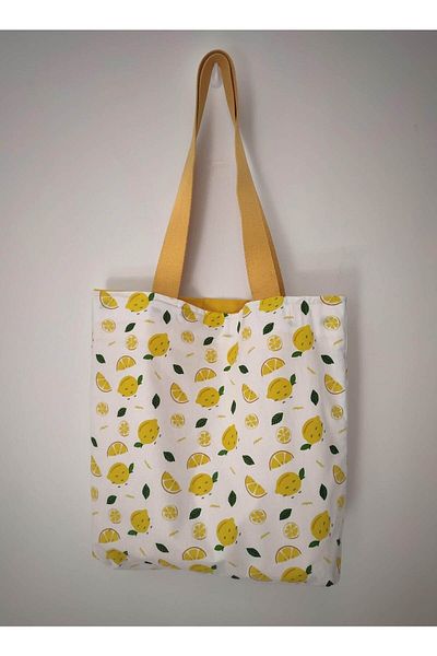 Om Guru Yoga Patterned Cloth Bag Colorful Tote Bag Double Sided Linen Canvas Bag
