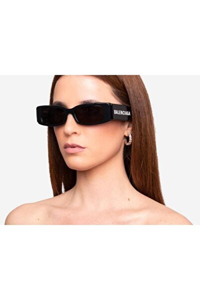 Balenciaga BA0260S00156 Unisex Güneş Gözlüğü Siyah Kemik Çerçeveli Dikdörtgen...
