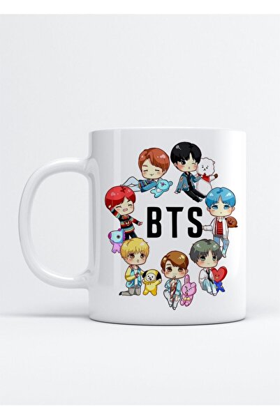 HobiShop Bts Dna X Bt21 Baskılı Porselen Kupa Bardak